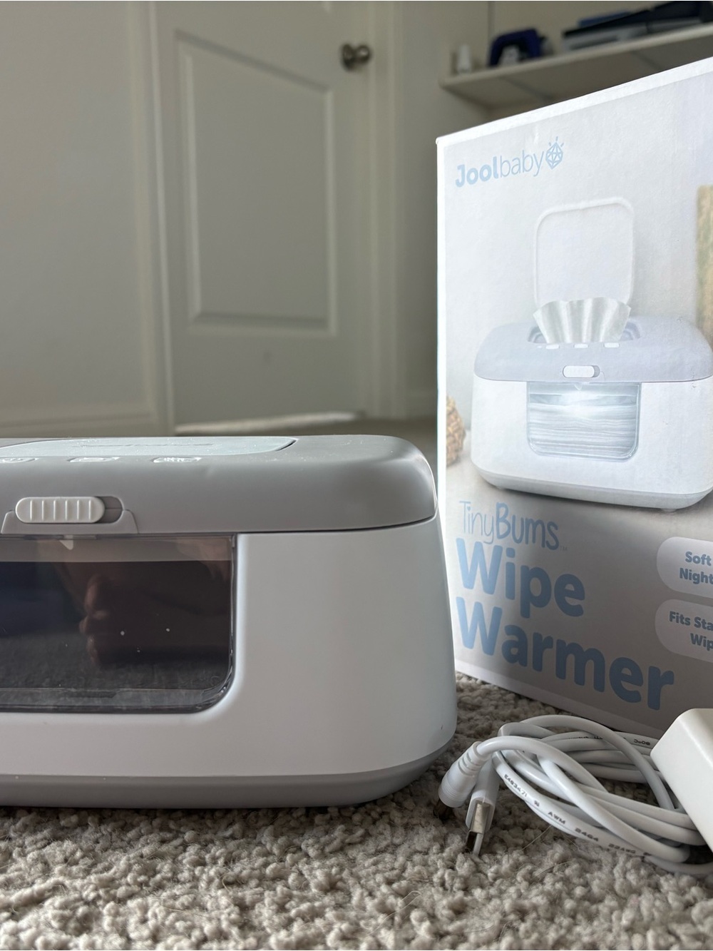 Joolbaby TinyBums Wipe Warmer - White/Gray